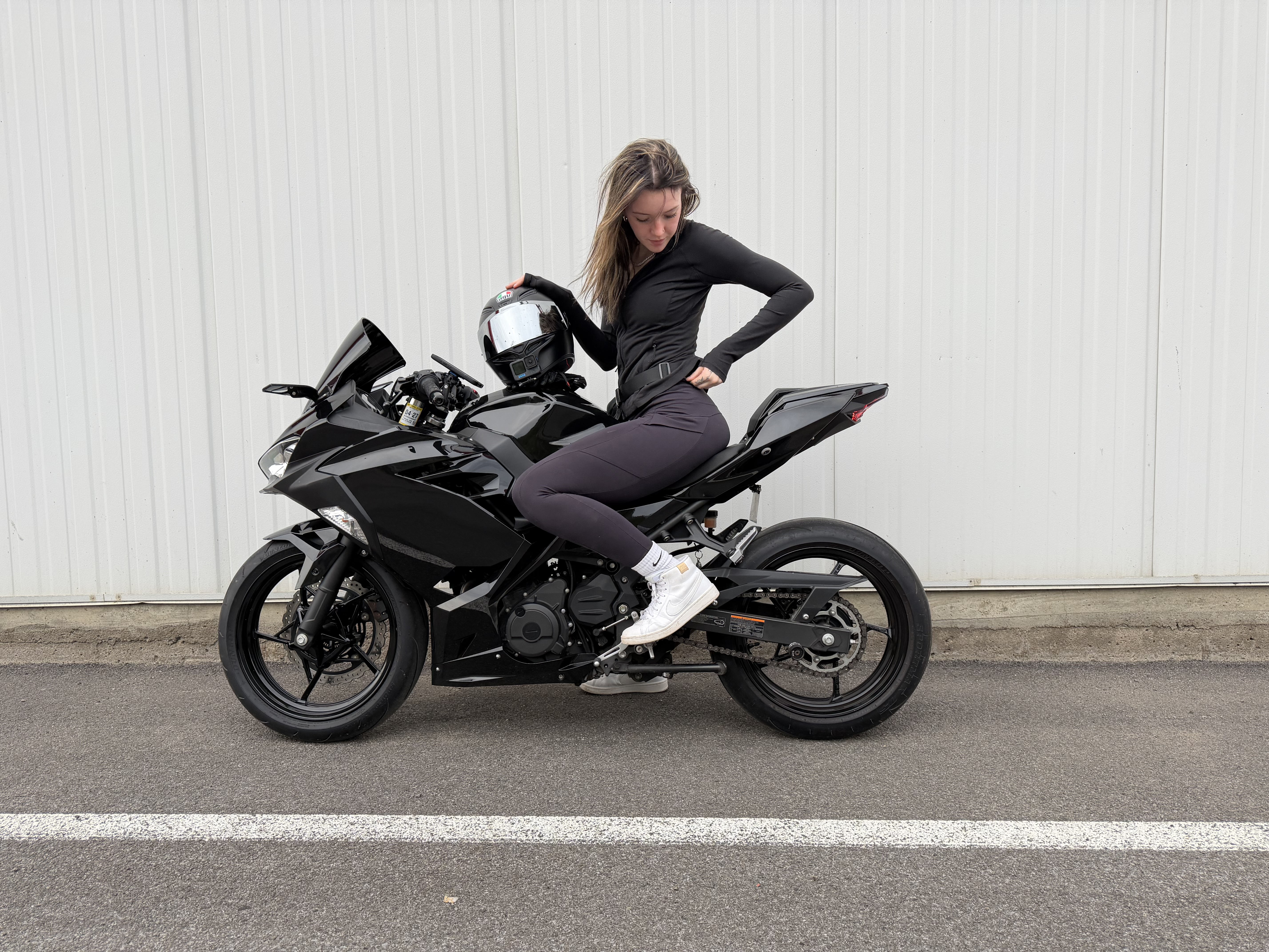 Madison Breckenridge with 2018 Kawasaki Ninja 400